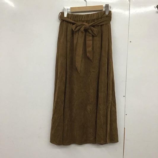 ジーナシス JEANASIS スカート ロングスカート JS050205AD FREE 無地 茶 / ブラウン /  レディース USED 古着 中古 10143743