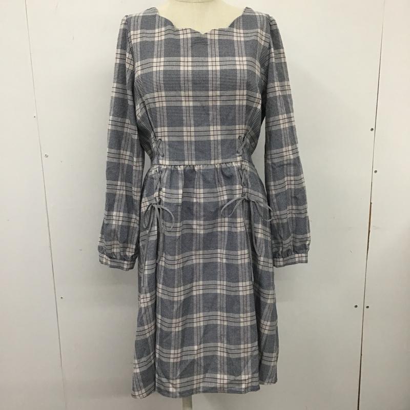 マジェスティックレゴン MAJESTIC LEGON ワンピース ミニスカート 長袖ワンピース チェックワンピース ミニスカート 編み上げミニスカート M チェック マルチカラー / マルチカラー /  レディース USED 古着 中古 10105852