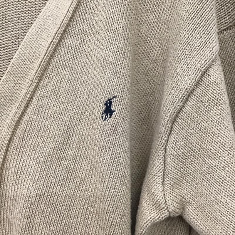 ポロバイラルフローレン Polo by RALPH LAUREN ニット、セーター 長袖 長袖カーディガン ニットカーディガン 前開き ロゴ、文字 ベージュ / ベージュ /  ボーイズ USED 古着 中古 10130530