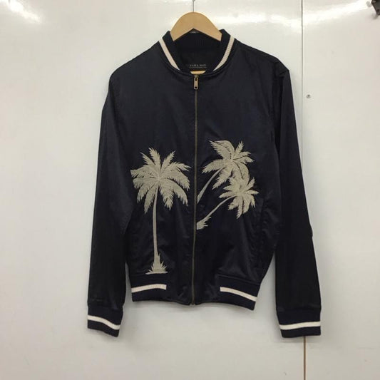 ザラメン ZARA MAN ジャケット、上着 ジャンパー、ブルゾン ジップアップジャケット スカジャン アウター S 刺繍 紺 / ネイビー /  メンズ USED 古着 中古 10141509