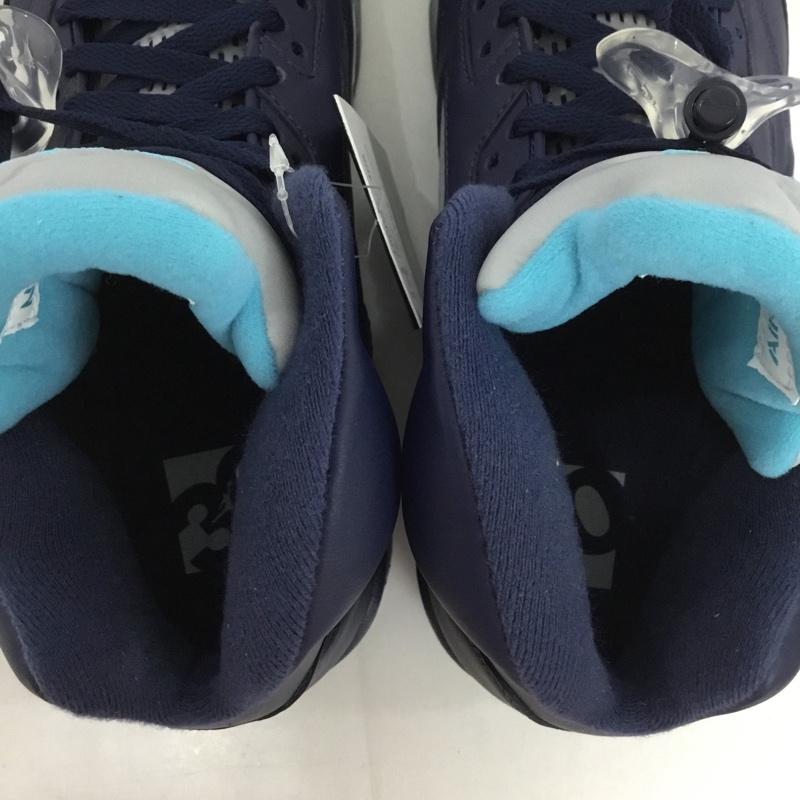 ナイキ NIKE スニーカー スニーカー 136027-405 AIR JORDAN 5 RETRO 29cm 箱有 29.0cm ワンポイント 紺 / ネイビー /  メンズ USED 古着 中古 10130182