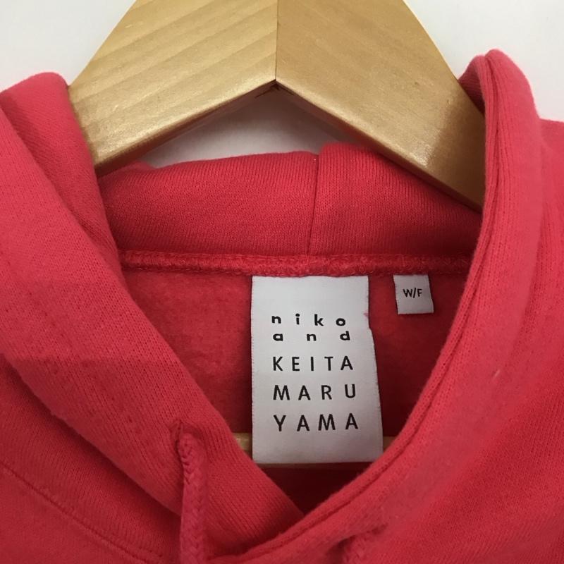 ニコアンド niko and... パーカー 長袖 KEITA MARUYAMA FREE プリント 桃 / ピンク /  レディース USED 古着 中古 10144151