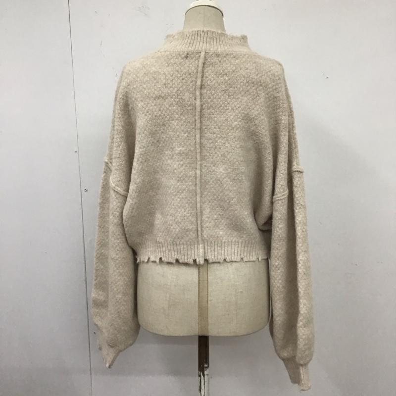 カスタネ Kastane ニット、セーター 長袖 長袖ニットカットソー ニット セーター スタンドネックニット FREE 無地 ベージュ / ベージュ /  レディース USED 古着 中古 10124229