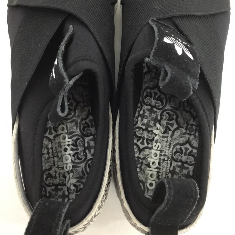 アディダス adidas スニーカー スニーカー BY9142 SUPERSTAR SlipOn スリッポン 22.5cm 22.5cm ロゴ、文字 黒 / ブラック /  レディース USED 古着 中古 10149456