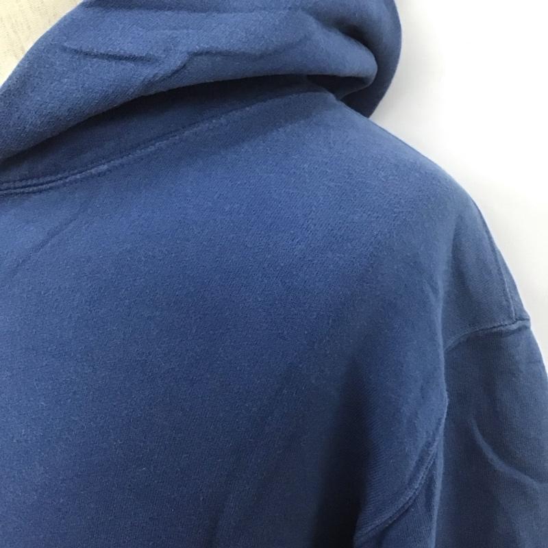 グッドオン Good On パーカー 長袖 ハーフジップ L 無地 青 / ブルー /  メンズ USED 古着 中古 10108093
