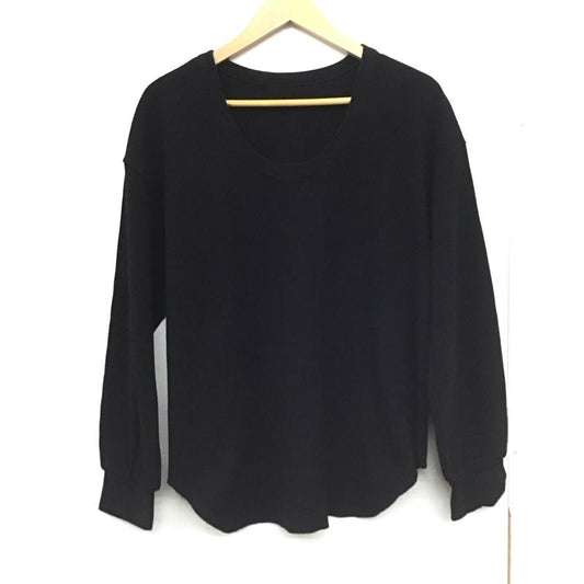 ミラオーウェン Mila Owen カットソー 長袖 09WCT221160 1 無地 黒 / ブラック /  レディース USED 古着 中古 10148595