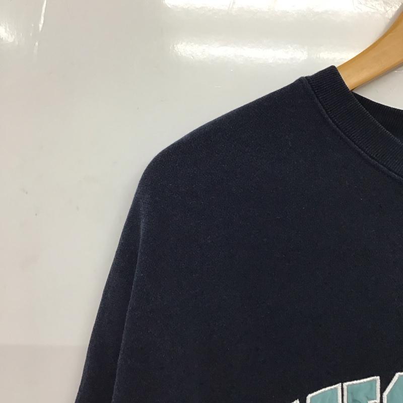 フリークスストア FREAK S STORE トレーナー 長袖 長袖トレーナー スウェット クルーネック プルオーバー L ロゴ、文字 紺 / ネイビー /  メンズ USED 古着 中古 10149598