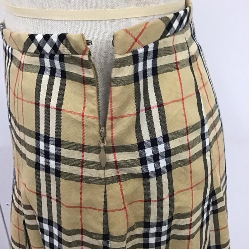 バーバリーブルーレーベル BURBERRY BLUE LABEL スカート ひざ丈スカート FX541-214 プリーツ 36 チェック ベージュ / ベージュ / X 白 / ホワイト / X 黒 / ブラック / X 赤 / レッド /  レディース USED 古着 中古 10110912