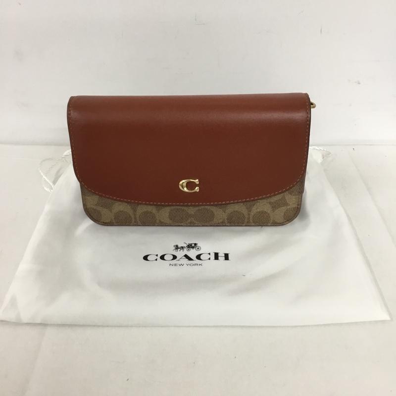 コーチ COACH ショルダーバッグ ショルダーバッグ C5362 ヘイデン クロスボディ シグネチャー キャンバス ロゴ、文字 茶 / ブラウン / X ベージュ / ベージュ /  レディース USED 古着 中古 10128300