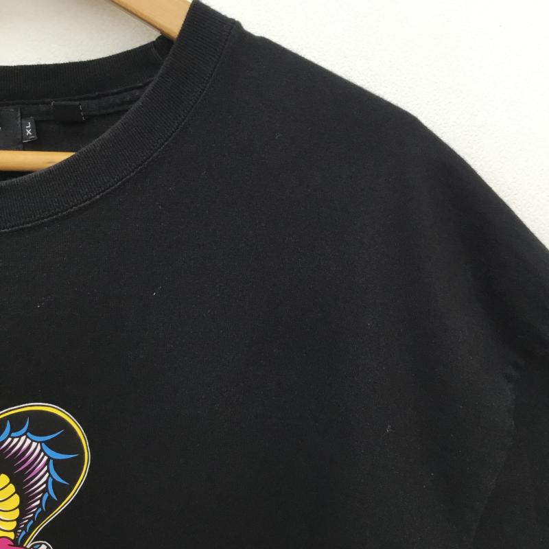 エクストララージ XLARGE Tシャツ 半袖 X-LARGE メンズ ファッシネイティング スネーク Tシャツ 半袖 XL プリント 黒 / ブラック /  メンズ USED 古着 中古 10148474