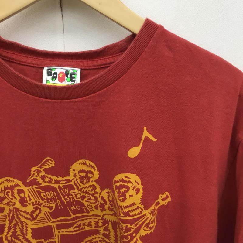 アベイシングエイプ A BATHING APE Tシャツ 半袖 XL プリント 赤 / レッド / X 黄 / イエロー /  メンズ USED 古着 中古 10128857