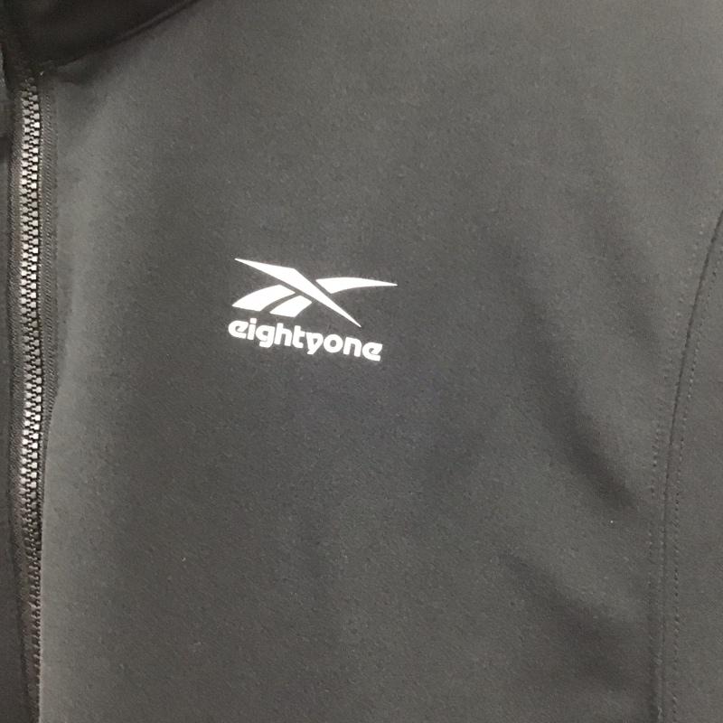 リーボック Reebok カットソー 長袖 長袖カットソー 無地カットソー ジップアップスタンドネック L ロゴ、文字 黒 / ブラック /  メンズ USED 古着 中古 10136830