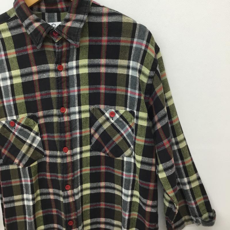 ニードルス Needles シャツ、ブラウス 七分袖 Needles 七分丈 シャツ 格子柄 L 格子柄 黒 / ブラック / X 緑 / グリーン /  メンズ USED 古着 中古 10135893