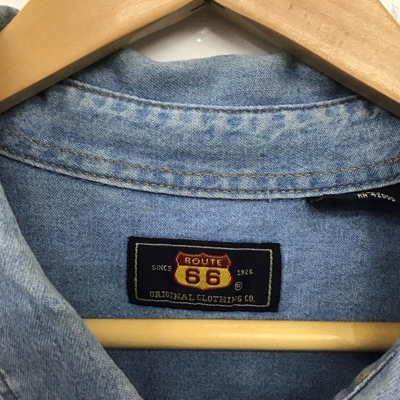 古着 USED シャツ、ブラウス 半袖 半袖シャツ ボタンダウンシャツ カラーシャツ 無地 インディゴ / インディゴ /  メンズ USED 古着 中古 10133672