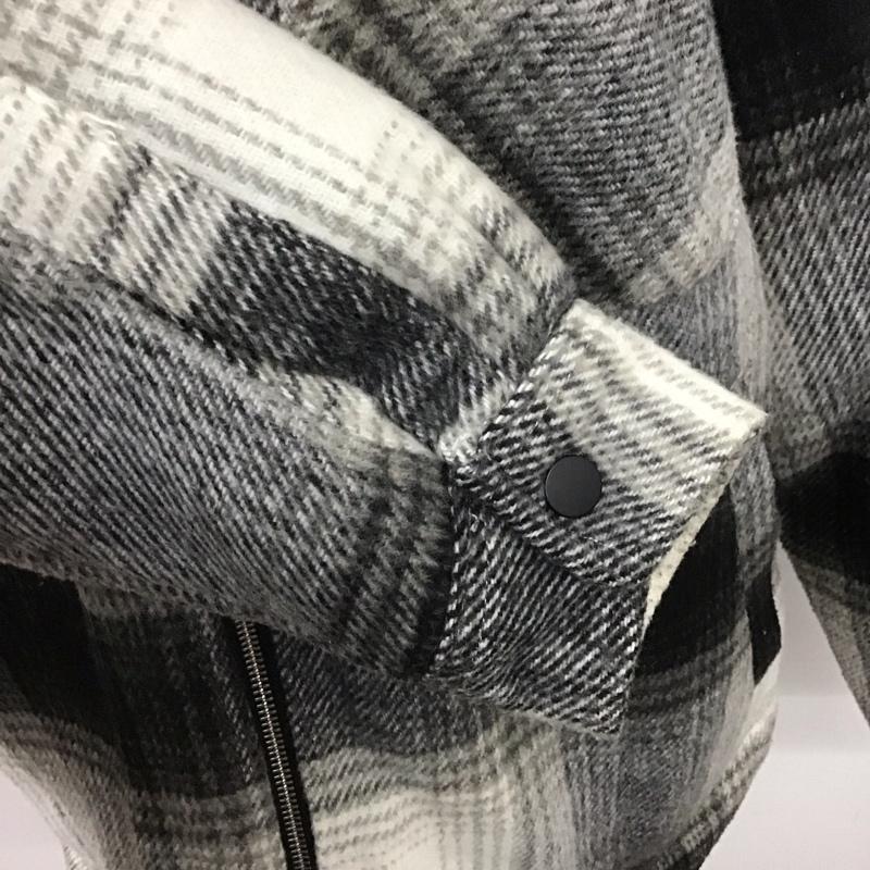 ザラ ZARA ジャケット、上着 ジャケット、ブレザー ジップアップジャケット ジャンパー ジャケット カジュアルジャケット アウター M チェック 白 / ホワイト / X 黒 / ブラック /  レディース USED 古着 中古 10124569