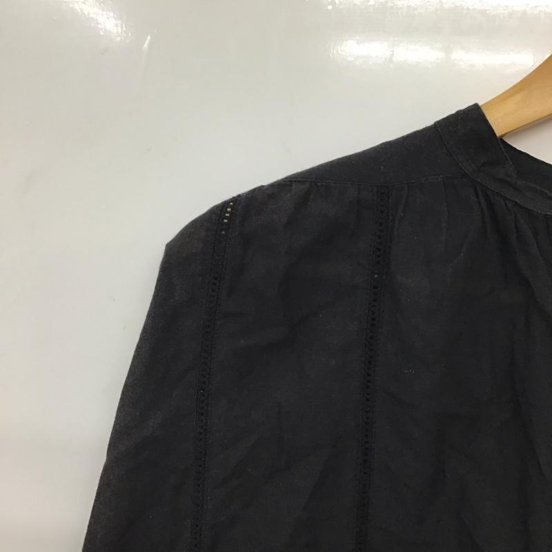 フリークスストア FREAK S STORE カットソー 長袖 長袖カットソー ノーカラーシャツ パフスリーブ FREE 無地 黒 / ブラック /  レディース USED 古着 中古 10135025