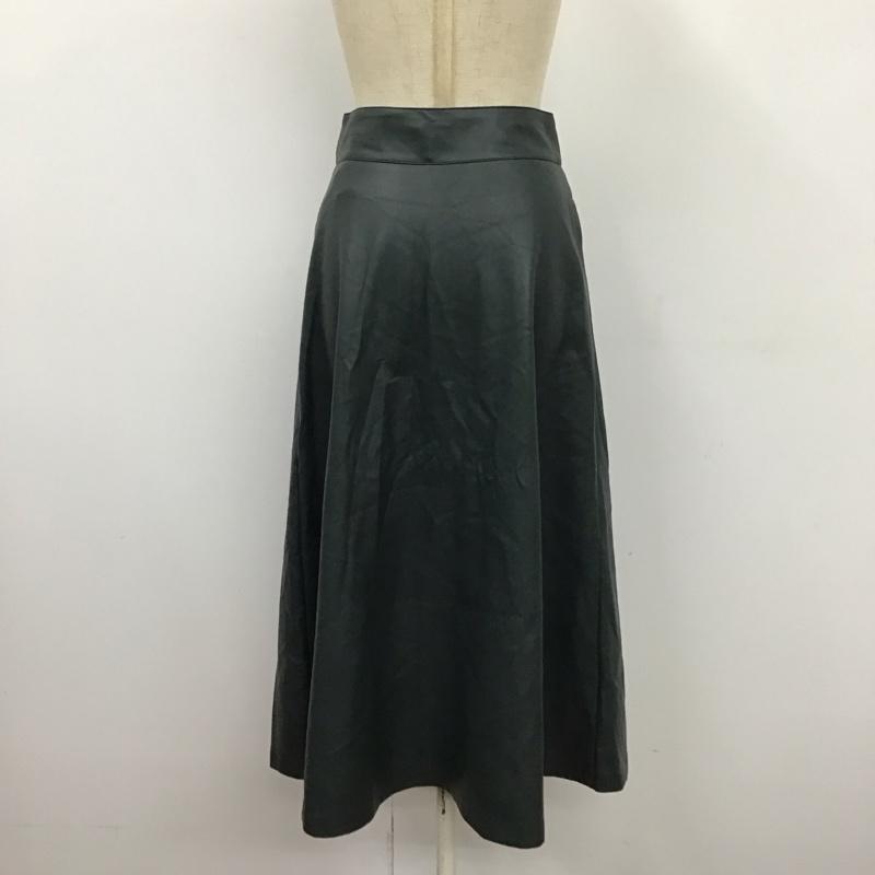 ザラ ZARA スカート ロングスカート 8073 273 501 フェイクレザー XS 無地 黒 / ブラック /  レディース USED 古着 中古 10122039