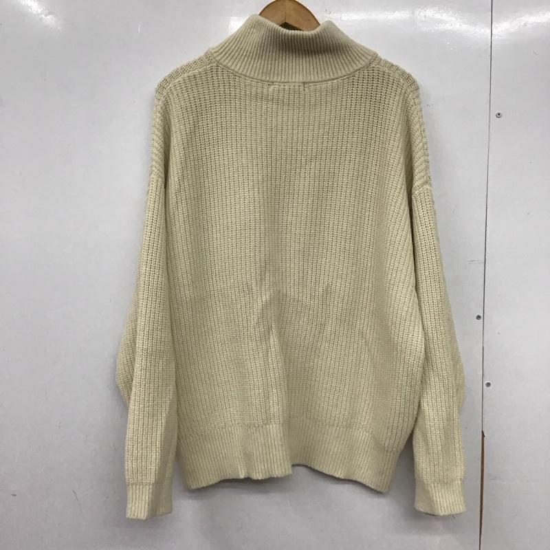 ウィム バイ リドム WYM LIDNM ニット、セーター 長袖 長袖ニット ジップアップニット セーター M 無地 アイボリー / アイボリー /  メンズ USED 古着 中古 10144766