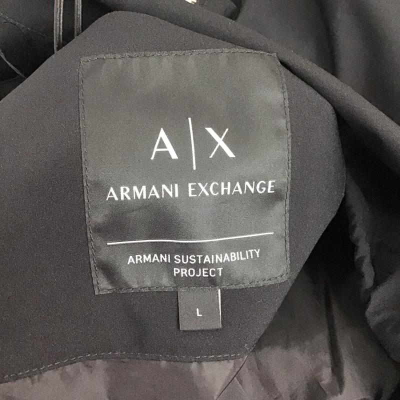 アルマーニエクスチェンジ A/X ARMANIEXCHANGE ジャケット、上着 ジャンパー、ブルゾン ジップアップジャケット ジャンパー ジャケット カジュアルジャケット L ロゴ、文字 黒 / ブラック /  メンズ USED 古着 中古 10107999