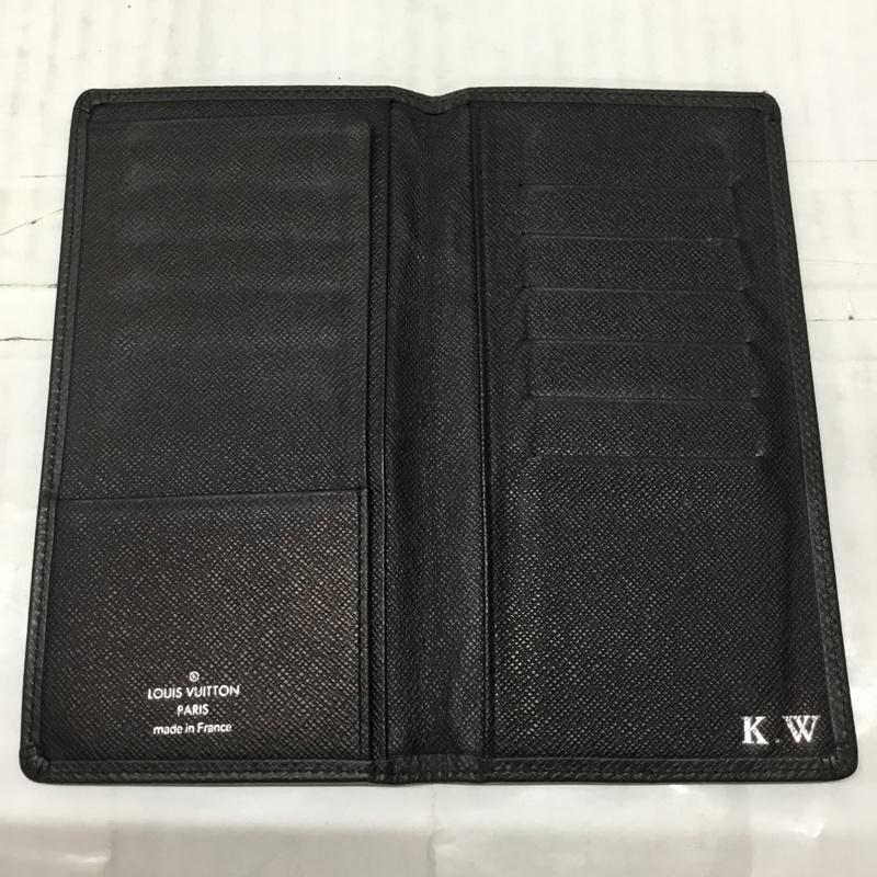 ルイヴィトン LOUIS VUITTON 財布 長財布 タイガ 札入れ カード入れ ワンポイント 黒 / ブラック /  メンズ USED 古着 中古 10115592