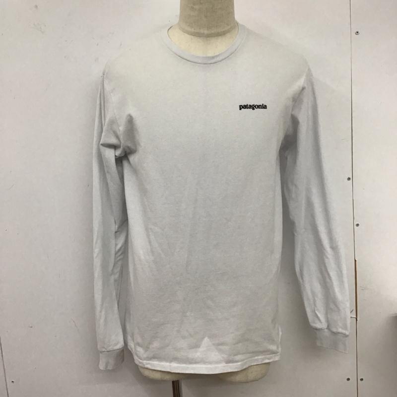 パタゴニア patagonia カットソー 長袖 長袖カットソー プリントカットソー クルーネック S ロゴ、文字 白 / ホワイト /  メンズ USED 古着 中古 10125734