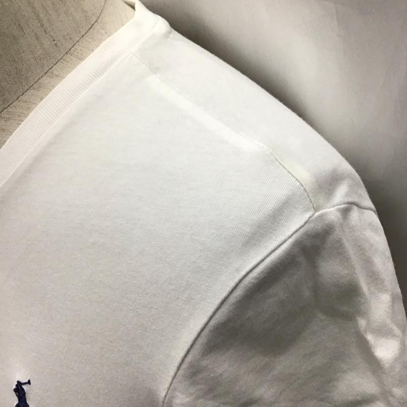 ポロラルフローレン POLO RALPH LAUREN Tシャツ 半袖 Vネック XS 無地 白 / ホワイト /  メンズ USED 古着 中古 10123404