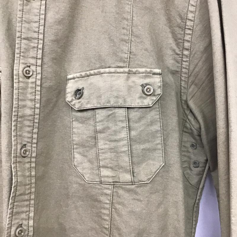 ナノユニバース nano・universe シャツ、ブラウス 長袖 長袖シャツ 無地シャツ カラーシャツ XL 無地 ベージュ / ベージュ /  メンズ USED 古着 中古 10142619