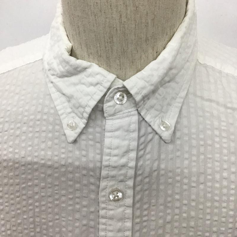 ランズエンド LAND S END シャツ、ブラウス 半袖 L 無地 白 / ホワイト /  メンズ USED 古着 中古 10128311