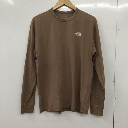 ザノースフェイス THE NORTH FACE Tシャツ 長袖 NT62292 ロンT L/S フリーランネイティブクルー M ロゴ、文字 X プリント 茶 / ブラウン /  メンズ USED 古着 中古 10137036