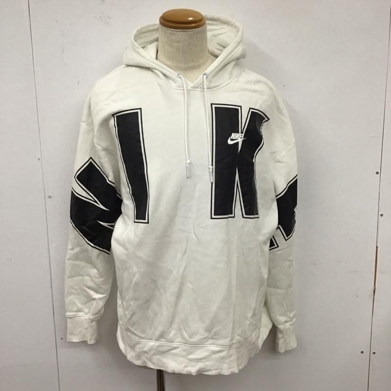 ナイキ NIKE パーカー 長袖 cq0242-100 XL ロゴ、文字 X プリント 白 / ホワイト /  メンズ USED 古着 中古 10119756