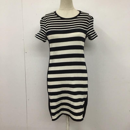 ザラ ZARA ワンピース ミニスカート 0085 082 093 半袖 S ボーダー柄 白 / ホワイト / X 黒 / ブラック / X 紺 / ネイビー /  レディース USED 古着 中古 10122899
