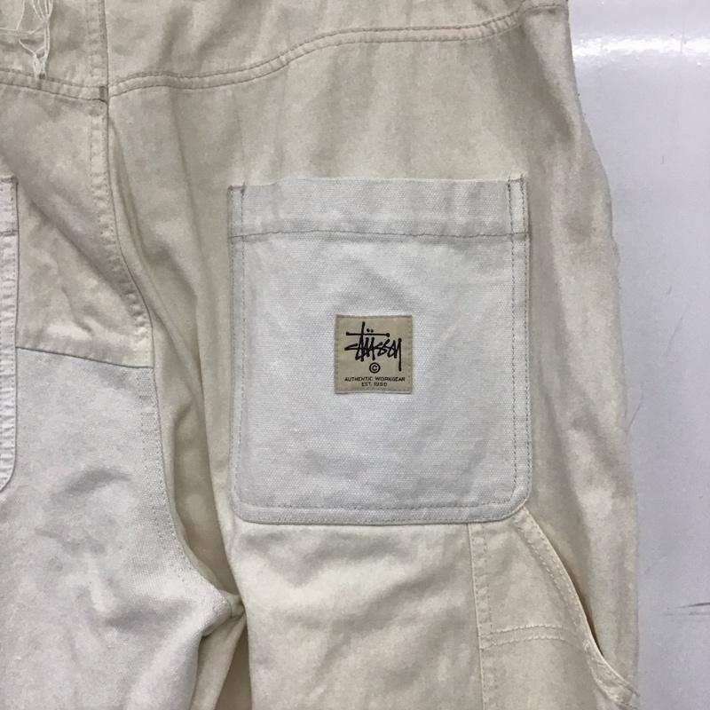 ステューシー STUSSY パンツ ワークパンツ、ペインターパンツ ダブルニー 36 ワンポイント 白 / ホワイト / X オフホワイト / オフホワイト /  メンズ USED 古着 中古 10146350