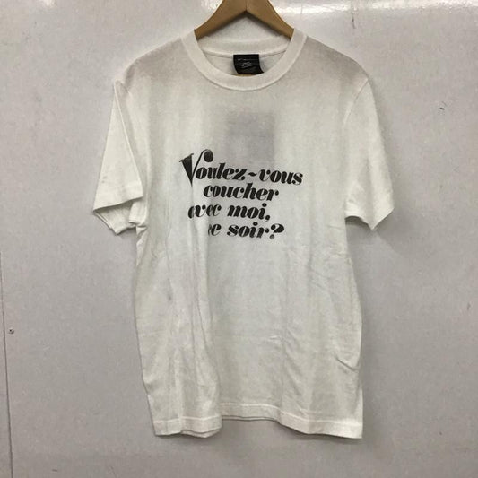 ウォーンフリー WORN FREE Tシャツ 半袖 半袖カットソー プリントTシャツ クルーネックカットソー M プリント 白 / ホワイト /  メンズ USED 古着 中古 10135970
