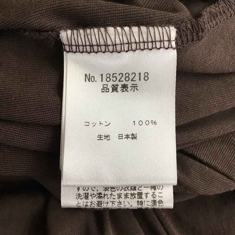ルーニィ LOUNIE カーディガン 長袖 18528218 フード付き 日本製 コットン FREE 無地 ダークブラウン / ダークブラウン /  レディース USED 古着 中古 10114430