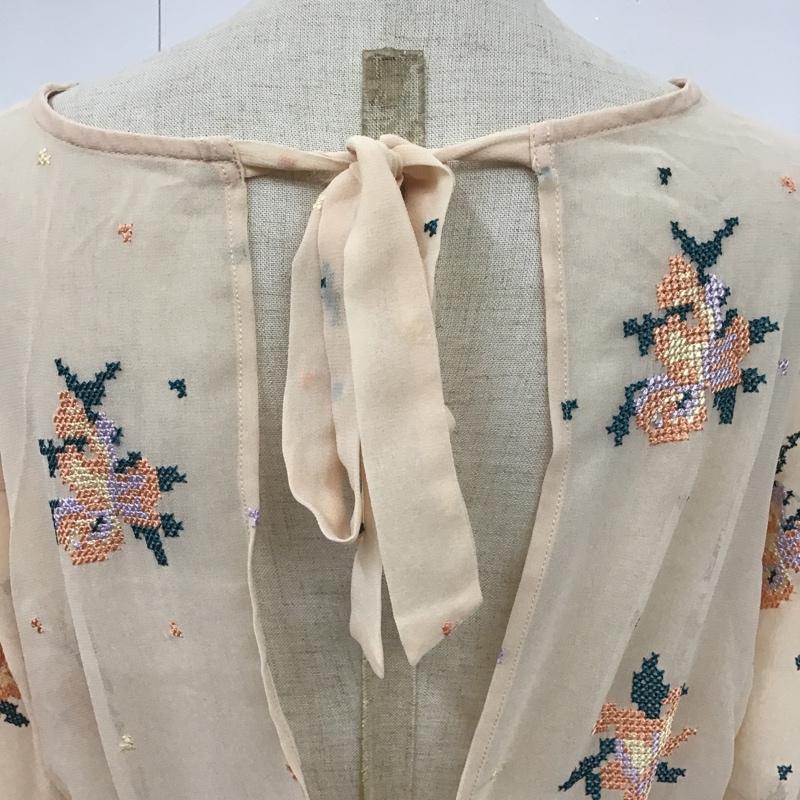リリー ブラウン Lily Brown ワンピース ロングスカート LWFO161052 クロスステッチ刺繍ロングワンピ 長袖 FREE 刺繍 桃 / ピンク /  レディース USED 古着 中古 10107164