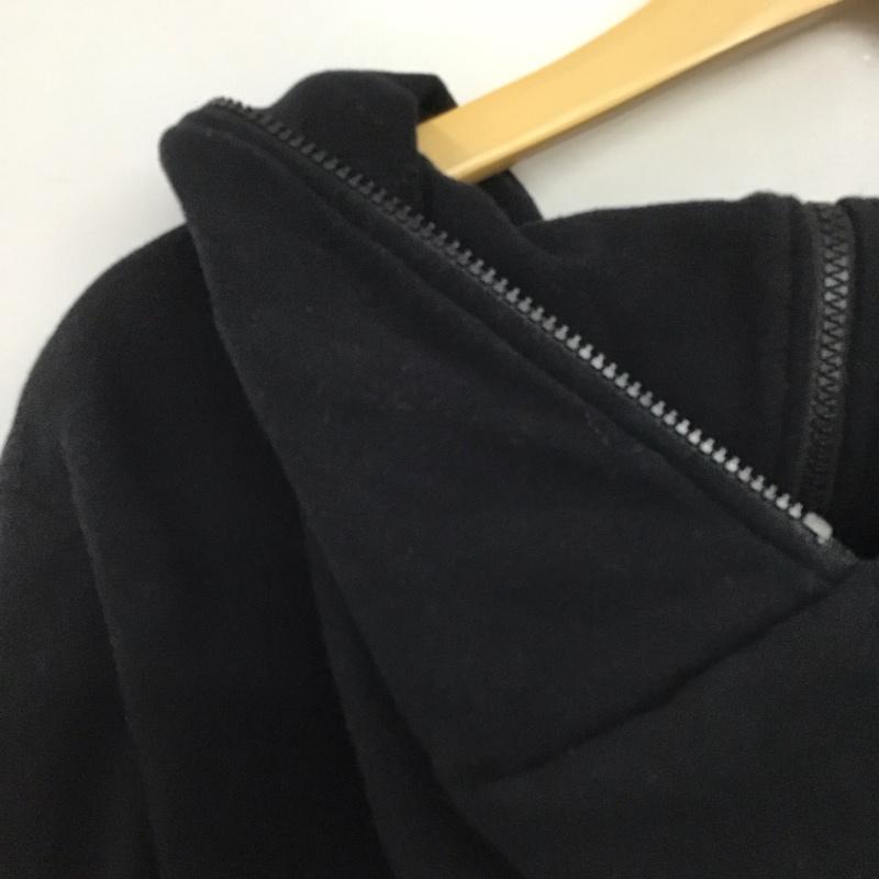 ヒピハパ Jipijapa パーカー 長袖 長袖パーカー ジップアップパーカー スウェット 3 無地 黒 / ブラック /  メンズ USED 古着 中古 10145361