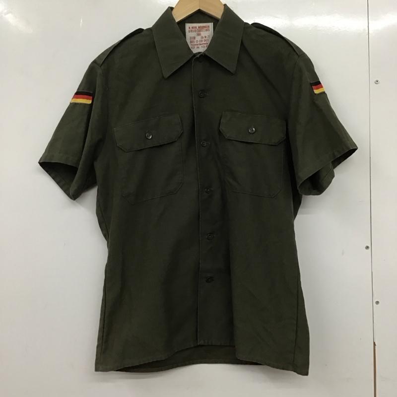 ミリタリー ミリタリー シャツ、ブラウス 半袖 ミリタリーシャツ 半袖シャツ カラーシャツ 無地 カーキ / カーキ /  メンズ USED 古着 中古 10135882