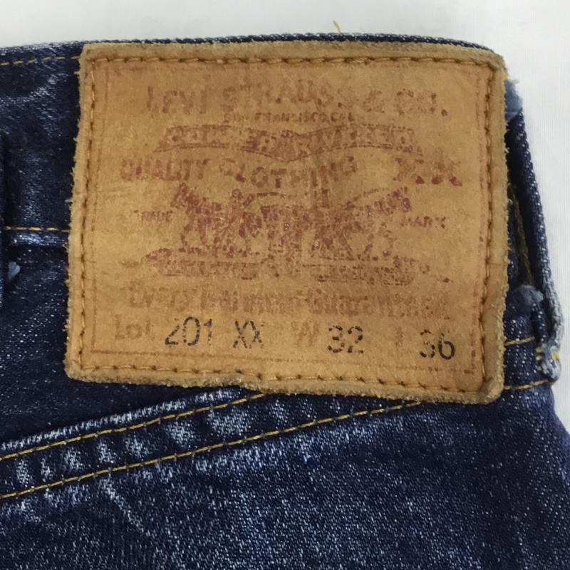 リーバイス Levi s パンツ デニム、ジーンズ 201XX 90s 201-0003 ビッグE　USA製 32 ロゴ、文字 青 / ブルー /  メンズ USED 古着 中古 10113092