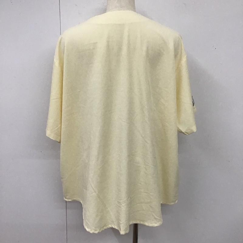 センチメーター CENTIMETER シャツ、ブラウス 半袖 XL ロゴ、文字 アイボリー / アイボリー /  メンズ USED 古着 中古 10112012