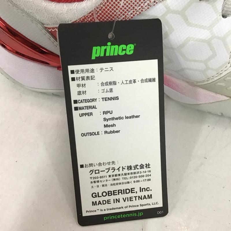 プリンス Prince スニーカー スニーカー DPSZA13 テニスシューズ TOUR PRO Z AC ツアープロゼット4AC オールコート用 23cm 23.0cm ロゴ、文字 灰 / グレー / X 赤 / レッド /  レディース USED 古着 中古 10135348