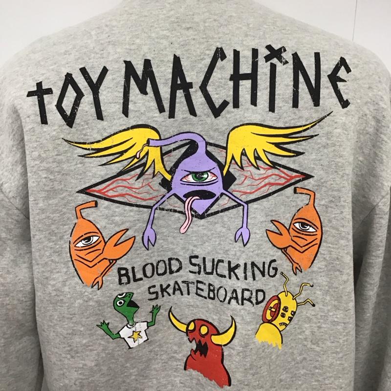 トイ マシーン TOY MACHINE トレーナー 長袖 長袖トレーナー スウェット クルーネック リブスウェットカットソー M ロゴ、文字 灰 / グレー /  メンズ USED 古着 中古 10124269