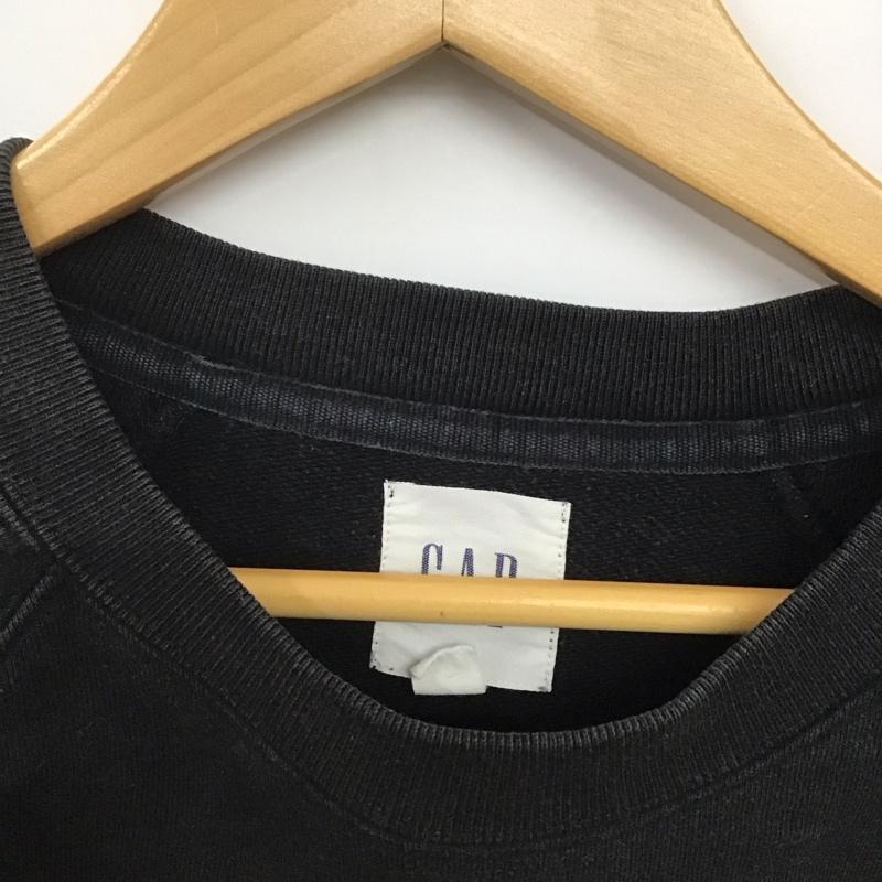 ギャップ GAP トレーナー 長袖 長袖トレーナー スウェット クルーネック プルオーバー M 無地 黒 / ブラック /  レディース USED 古着 中古 10143775