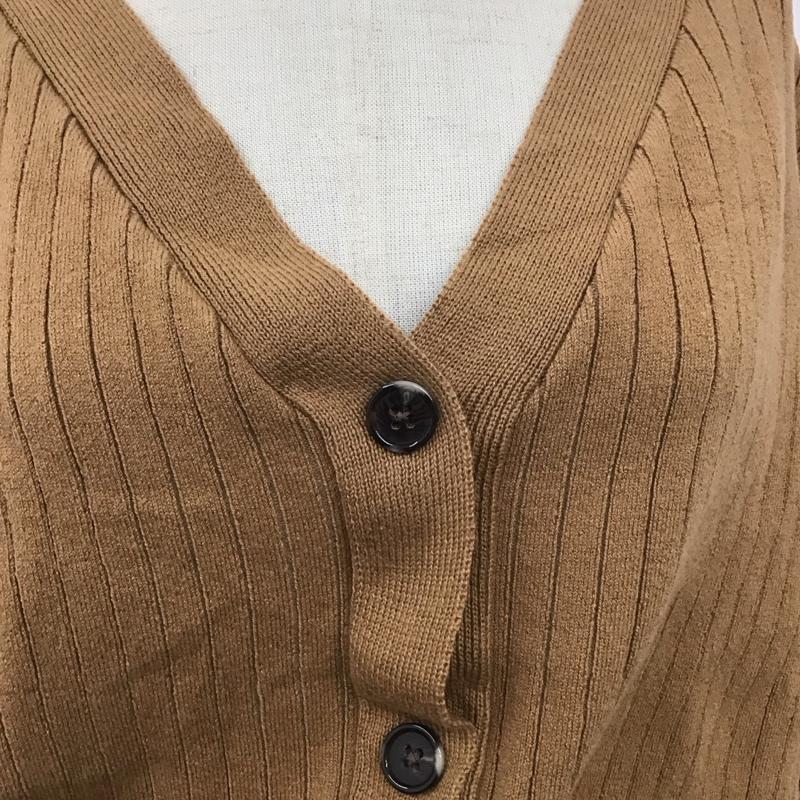 リエンダ rienda ワンピース ロングスカート 110CA173-1510 Front carde in Knit OP Vネック タグ付き M 無地 ベージュ / ベージュ /  レディース USED 古着 中古 10121111