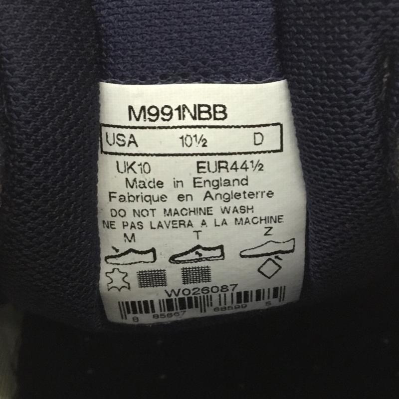 ニューバランス New Balance スニーカー スニーカー M991NBB US：10.5 ロゴ、文字 ダークブラウン / ダークブラウン /  メンズ USED 古着 中古 10105900