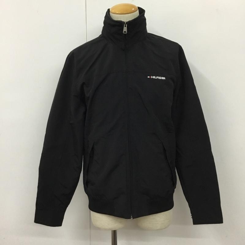 トミーヒルフィガー TOMMY HILFIGER ジャケット、上着 ジャケット、ブレザー C81 78B2079 ナイロンジャケット M ロゴ、文字 黒 / ブラック /  メンズ USED 古着 中古 10107039
