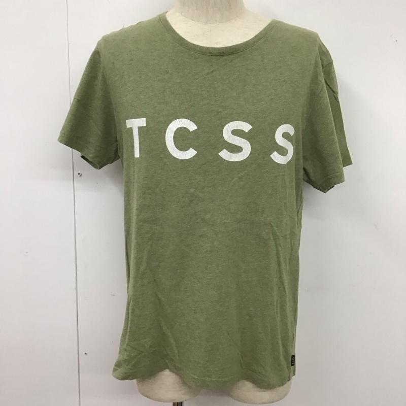 ティーシーエスエス TCSS Tシャツ 半袖 クルーネック ロゴ L ロゴ、文字 カーキ / カーキ /  メンズ USED 古着 中古 10107542