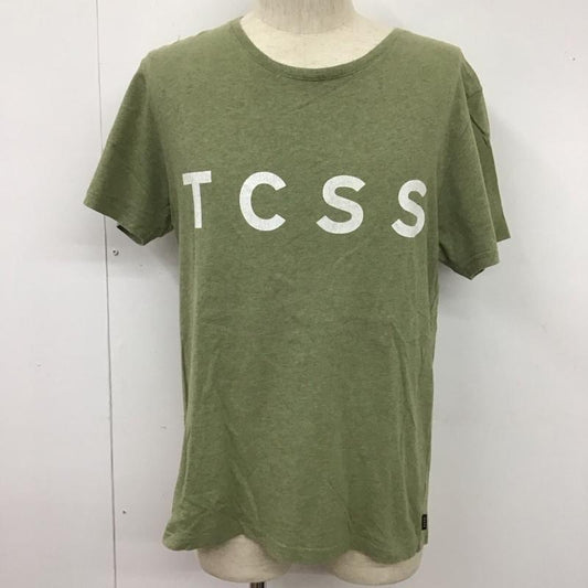 ティーシーエスエス TCSS Tシャツ 半袖 クルーネック ロゴ L ロゴ、文字 カーキ / カーキ /  メンズ USED 古着 中古 10107542