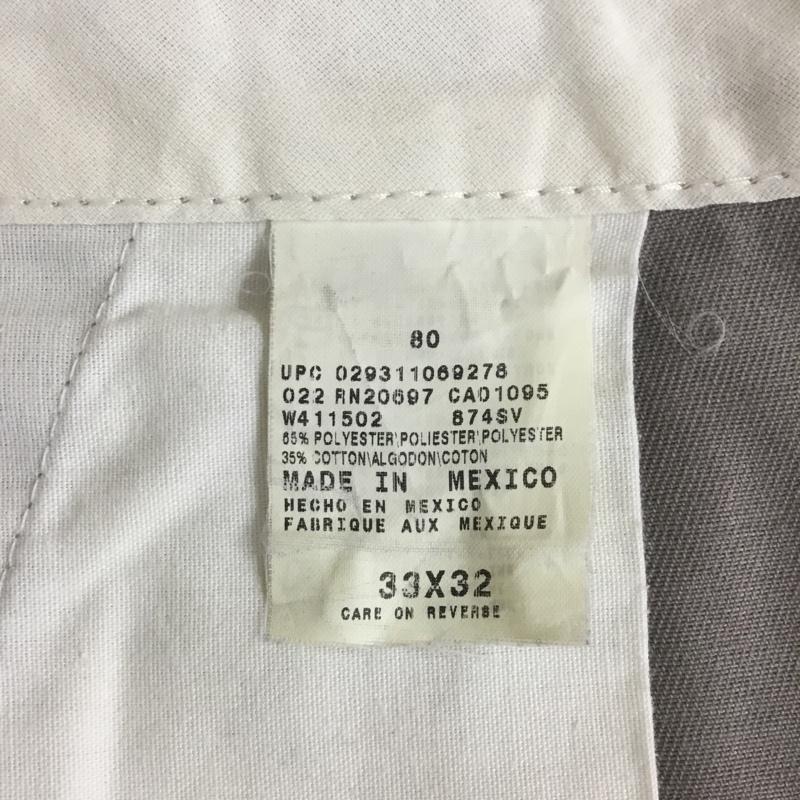 ディッキーズ Dickies パンツ ワークパンツ、ペインターパンツ ワークパンツ ワイドパンツ カジュアルパンツ センタータックパンツ 33インチ 無地 灰 / グレー /  メンズ USED 古着 中古 10115637