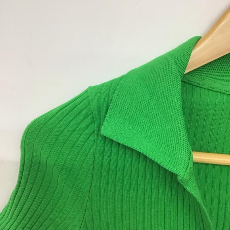 ザラ ZARA ワンピース ロングスカート 4886 426 527 スキッパー 半袖 リブ S 無地 緑 / グリーン /  レディース USED 古着 中古 10147153