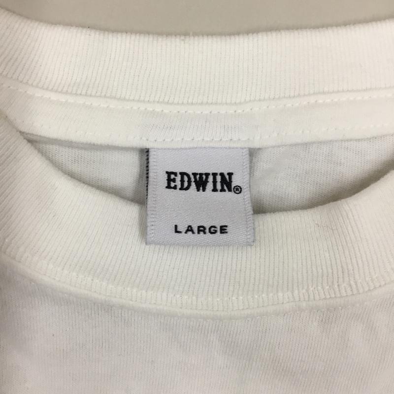 エドウィン EDWIN Tシャツ 半袖 ET8027 フォトプリントT L プリント 白 / ホワイト /  メンズ USED 古着 中古 10117791